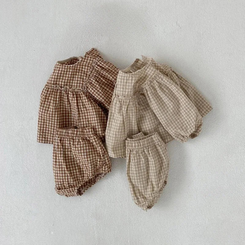 חליפת כותנה משובצת- הלני