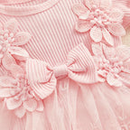 שמלת בגד גוף מעוטרת פרפרים- מוסי